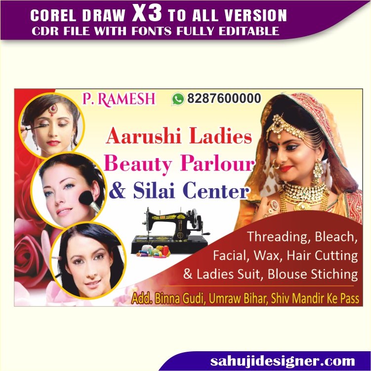 Latest And Best Beauty Parlour Banner Design CDR File