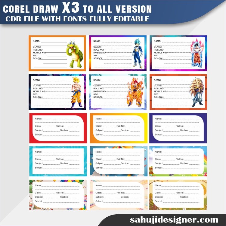 notebook sticker design Cdr file