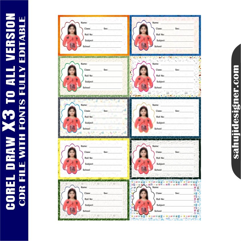 notebook sticker design Cdr file