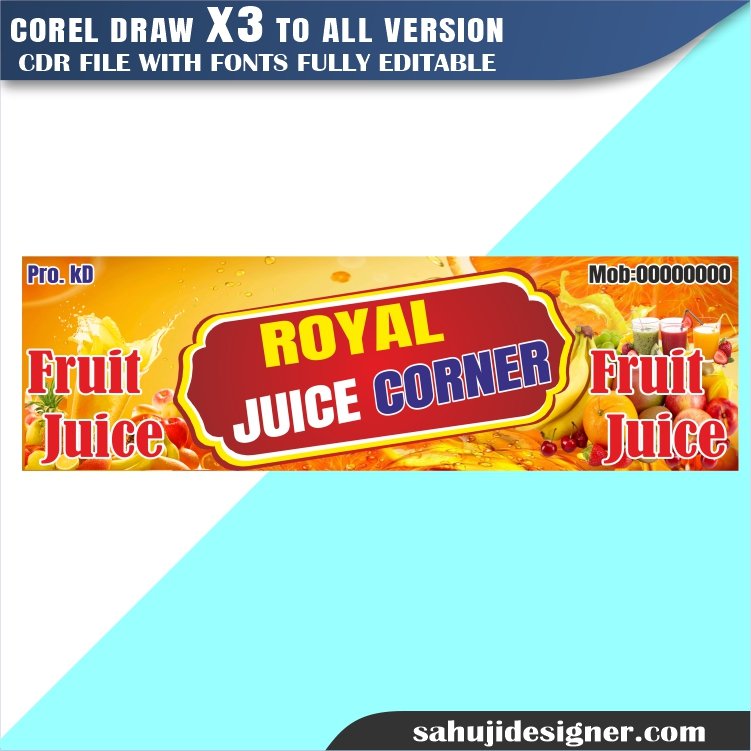 Latest And Best juice flex board design Juice banner CDR File