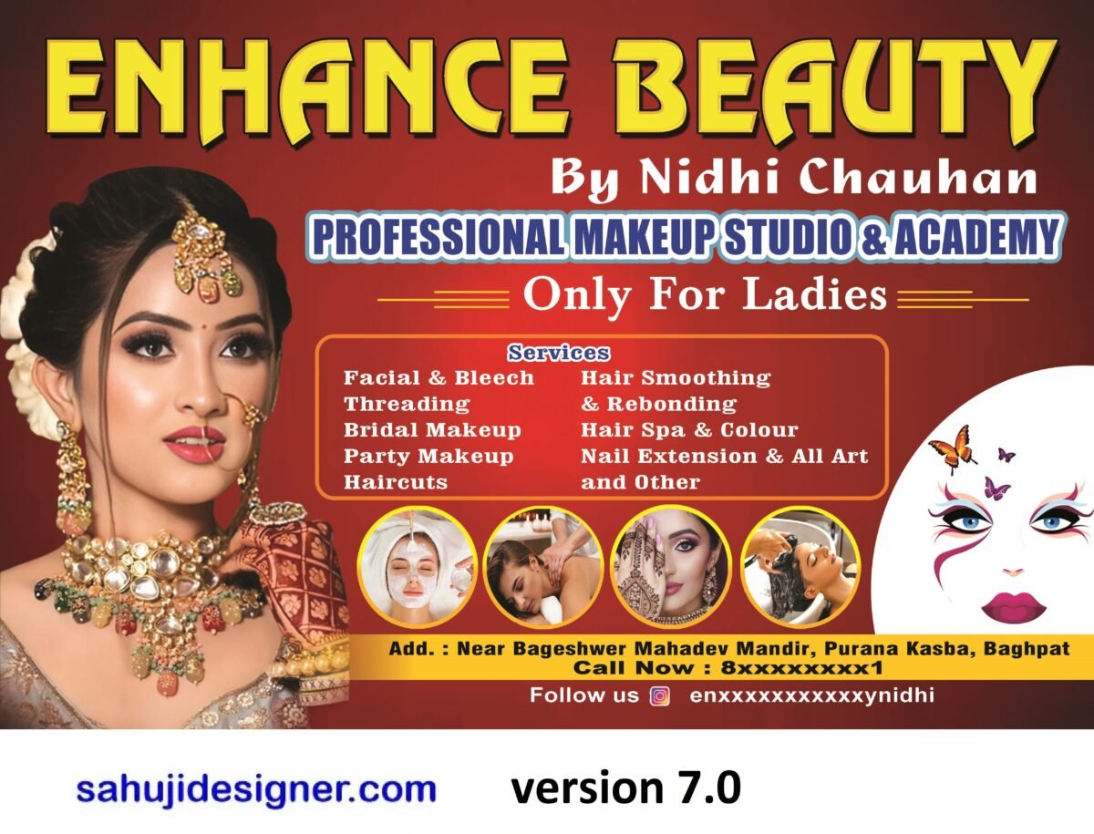 beauty parlour banner psd