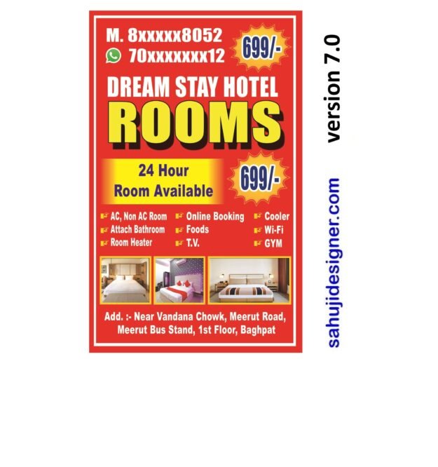 Hotel Stay Room Banner Psd